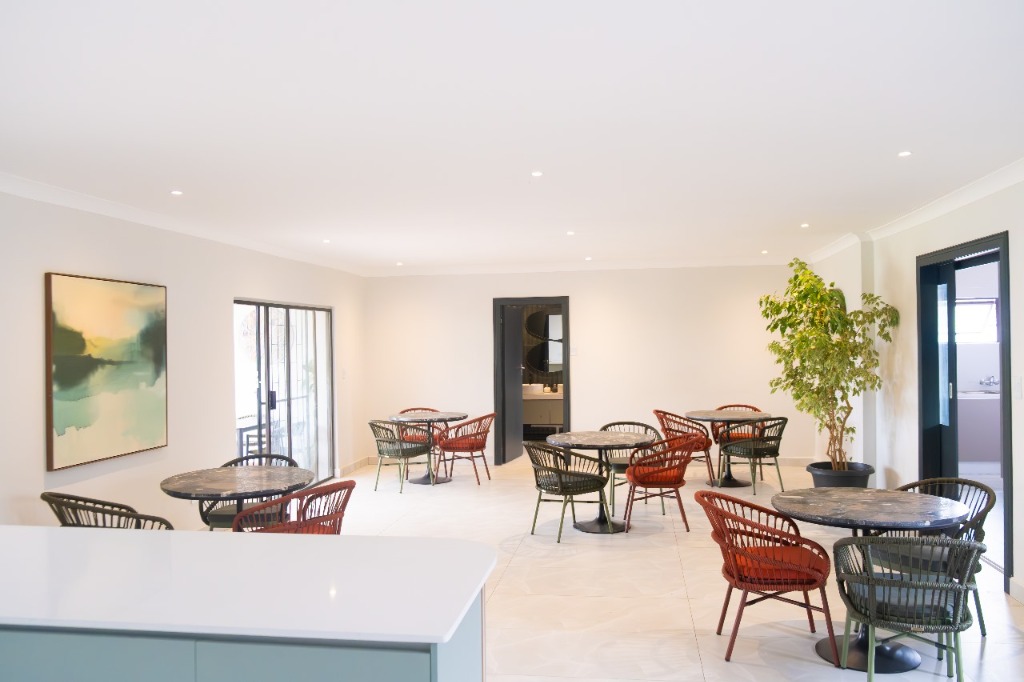 Spacious and bright dining hall